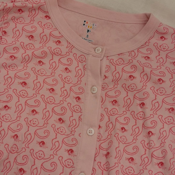 Roller Rabbit Pink Monkey Pajama Set - Picture 8 of 9